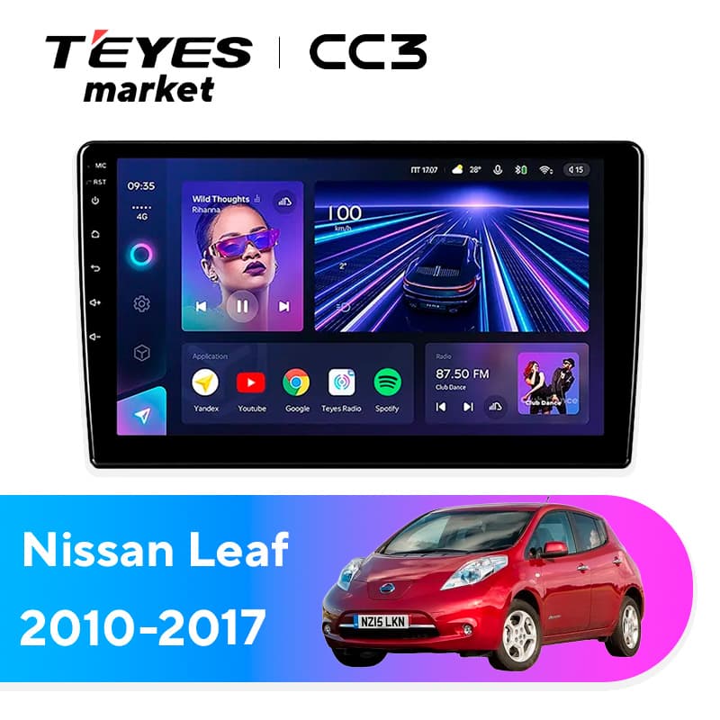 Головное устройство TEYES CC3 4/64 9" для Nissan Leaf 2010-2017
