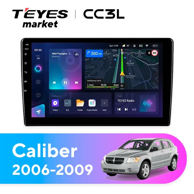 Головное устройство TEYES CC3L 4/32 9" для Dodge Caliber 2009-2013