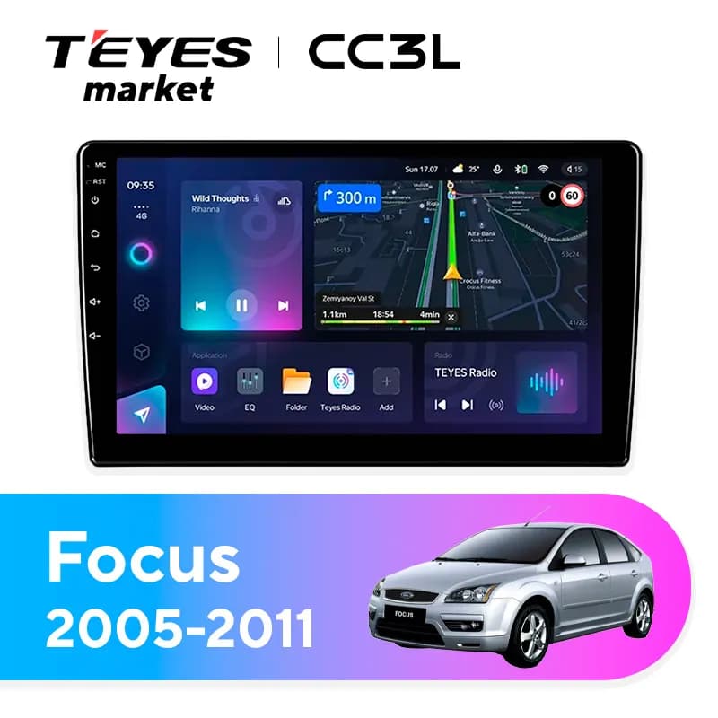 Головное устройство TEYES CC3L 4/32 9" для Ford Focus 1998-2005