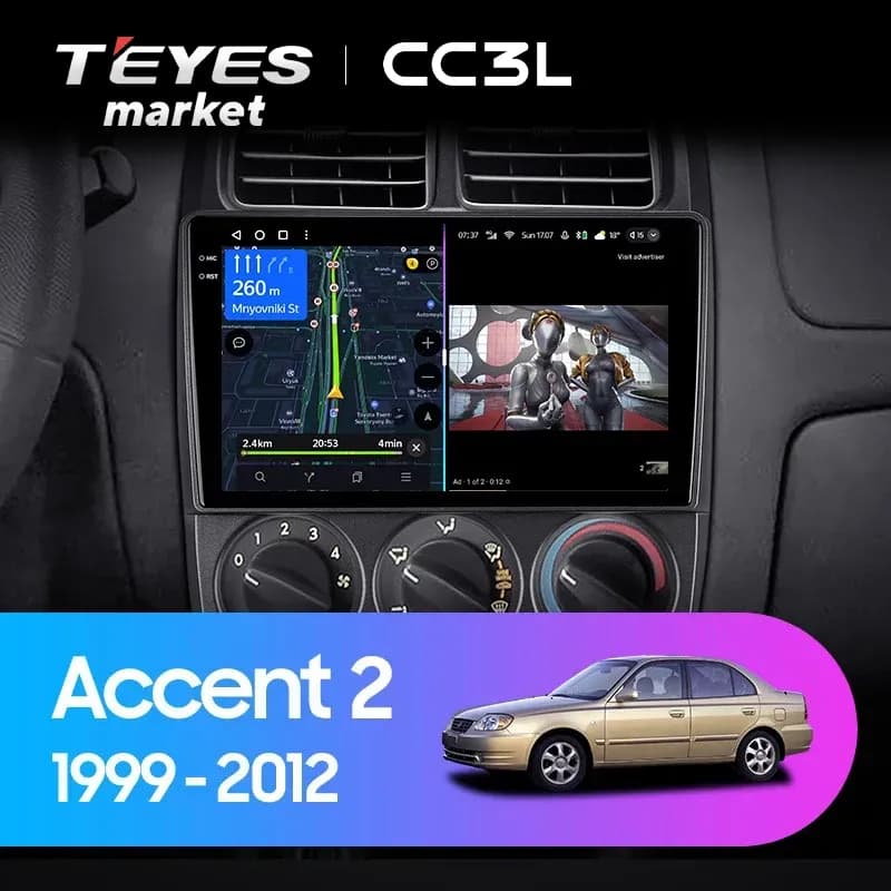 Головное устройство TEYES CC3L 4/32 9" для Hyundai Sonata 2004-2010