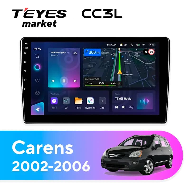 Головное устройство TEYES CC3L 4/32 9" для Kia Soul 2008-2014
