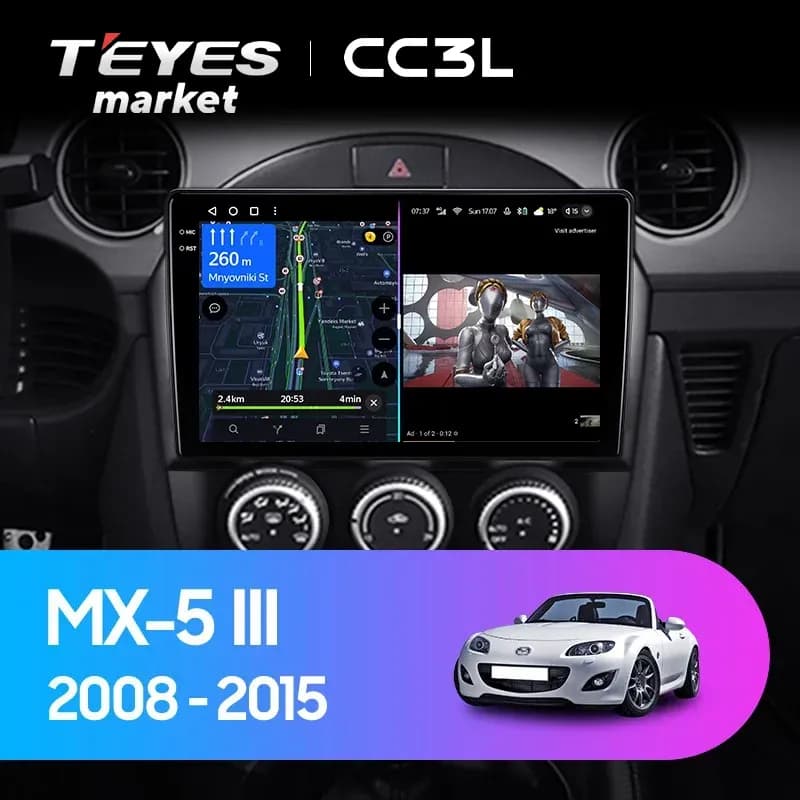 Головное устройство TEYES CC3L 4/32 9" для Mazda MX-5 2005-2015