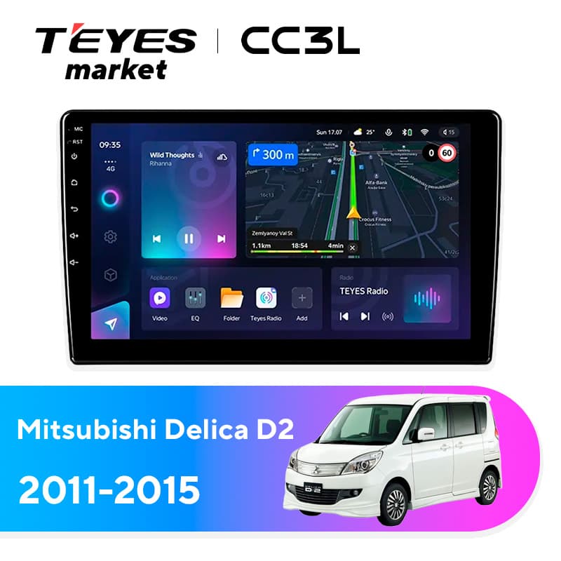 Головное устройство TEYES CC3L 4/32 9" для Mitsubishi Delica D2 2011-2015