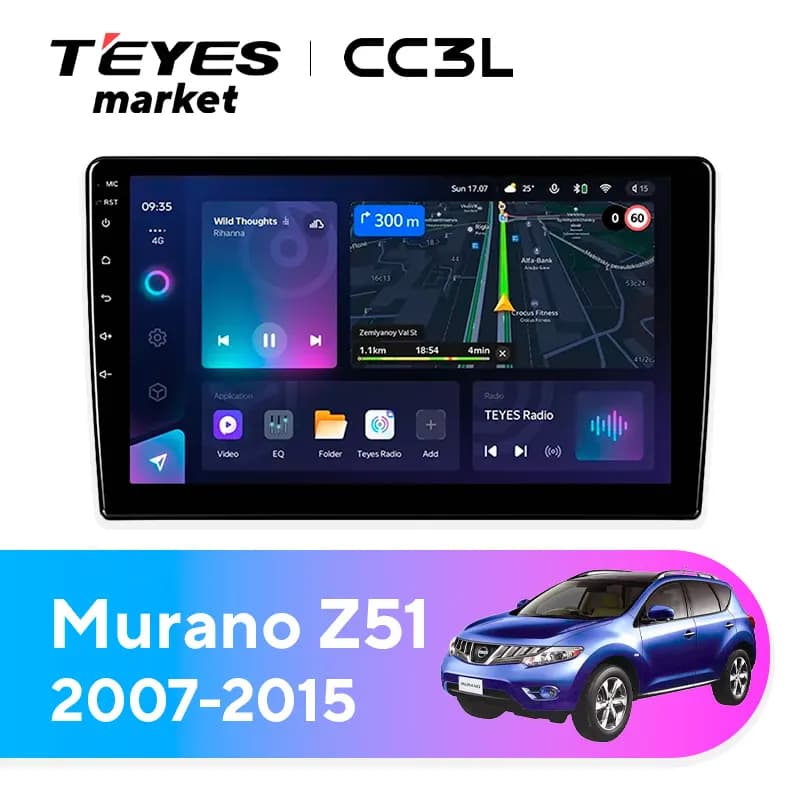 Головное устройство TEYES CC3L 4/32 9" для Nissan Murano 2002-2008