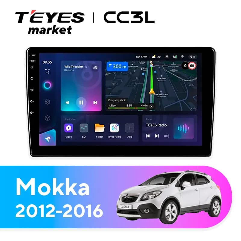 Головное устройство TEYES CC3L 4/32 9" для Opel Mokka 2012-2016