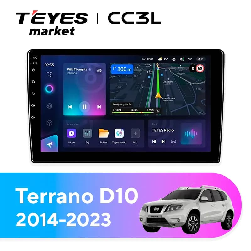Головное устройство TEYES CC3L 4/32 9" для Renault Duster 2010-2015