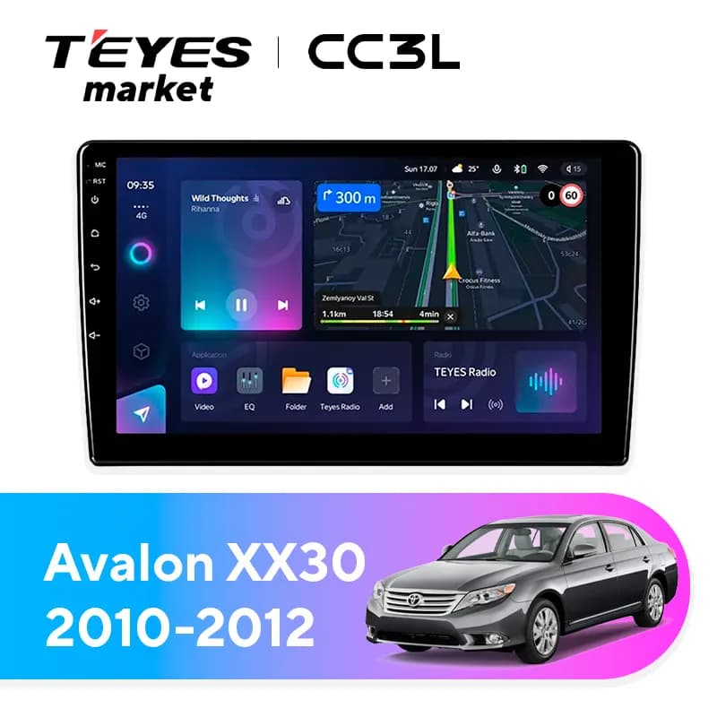 Головное устройство TEYES CC3L 4/32 9" для Toyota Avalon 2012-2018