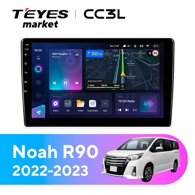 Головное устройство TEYES CC3L 4/32 9" для Toyota Noah 2001-2007