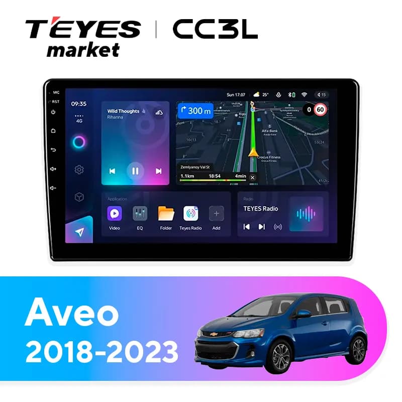 Головное устройство TEYES CC3L 4/64 9" для Chevrolet Aveo 2011-2020
