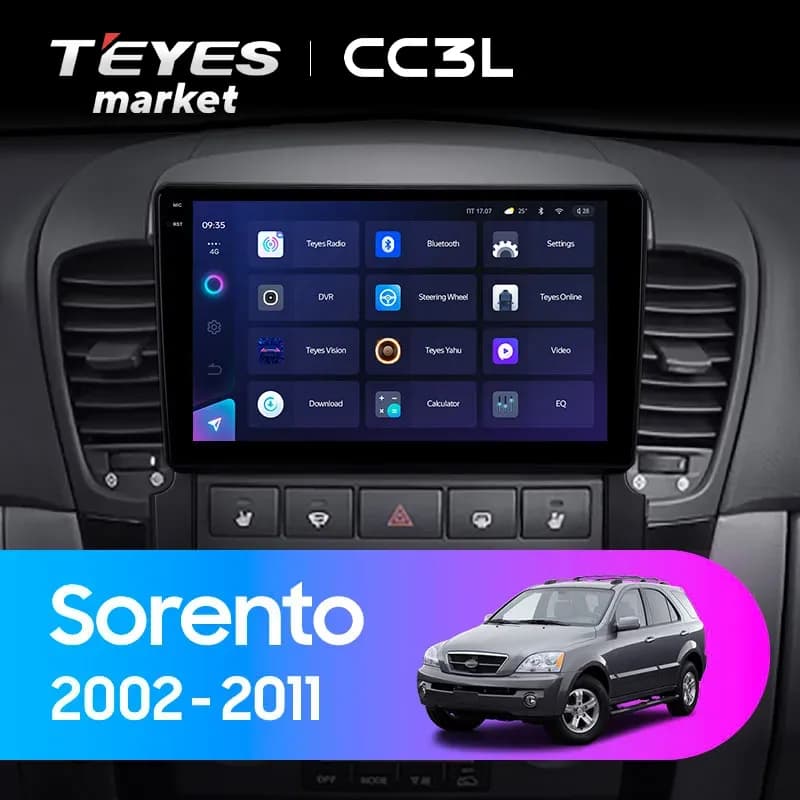 Головное устройство TEYES CC3L 4/64 9" для Kia Sorento 2002-2011