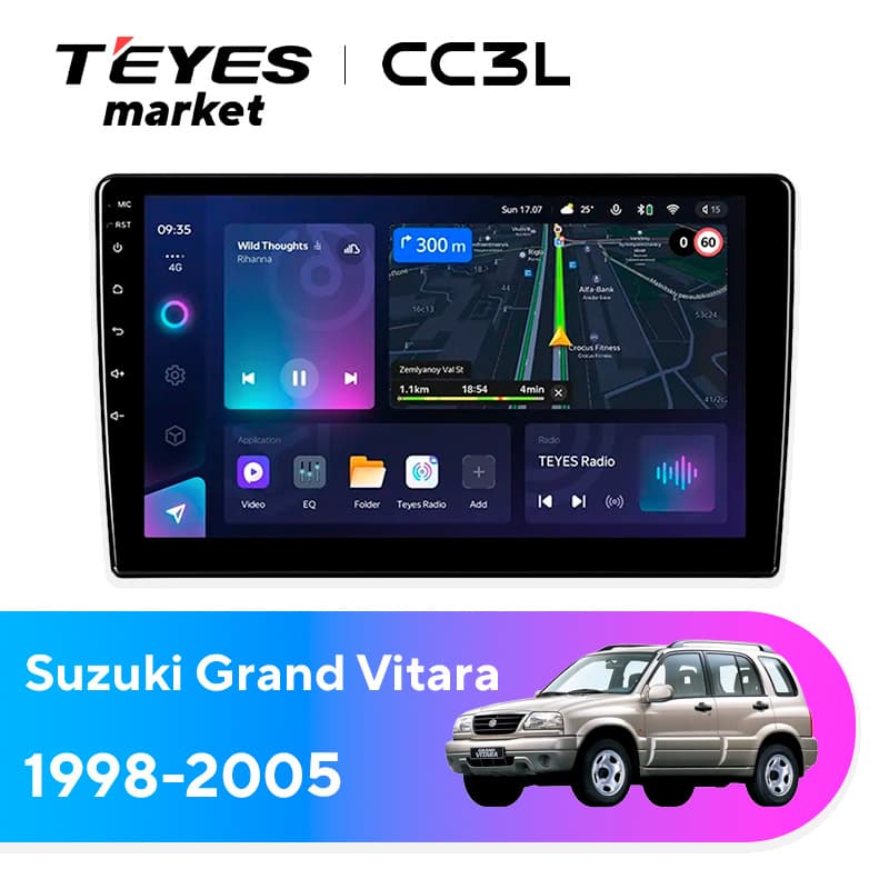 Головное устройство TEYES CC3L 4/64 9" для Suzuki Grand Vitara 1998-2005