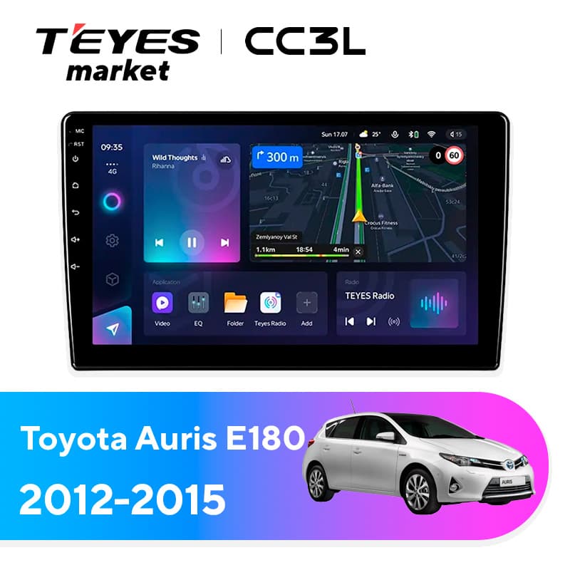 Головное устройство TEYES CC3L 4/64 9" для Toyota Auris 2012-2015
