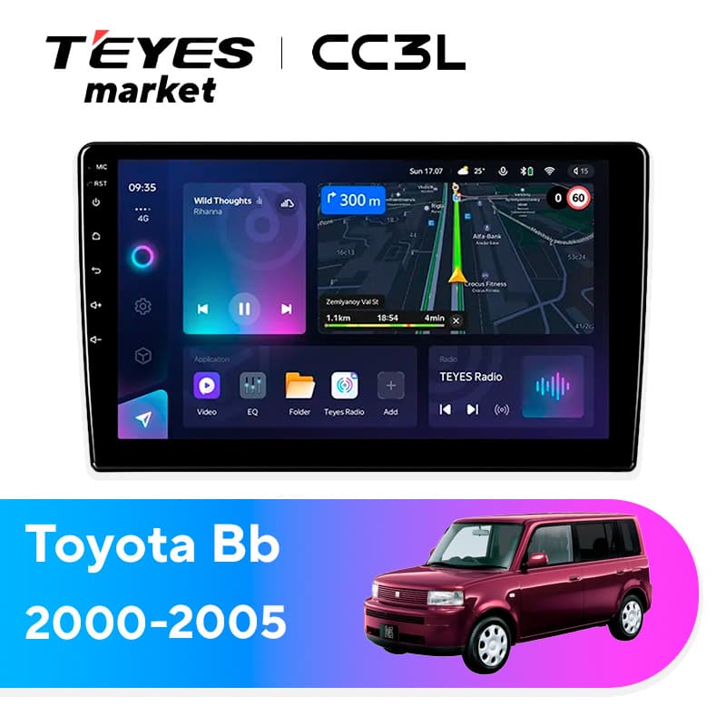 Головное устройство TEYES CC3L 4/64 9" для Toyota bB 2000-2005