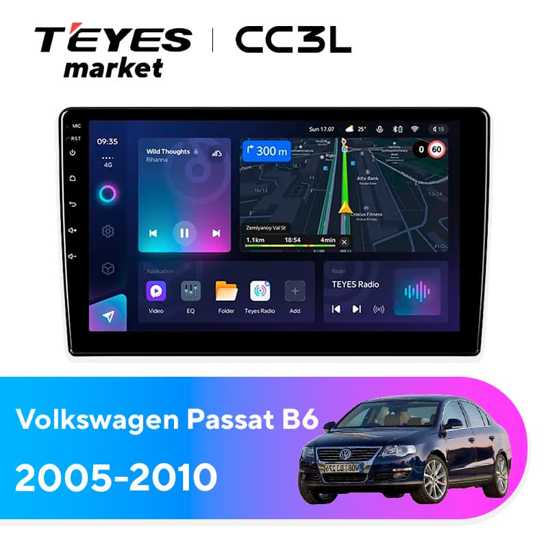 Головное устройство TEYES CC3L 4/64 9" для Volkswagen Passat 2000-2005