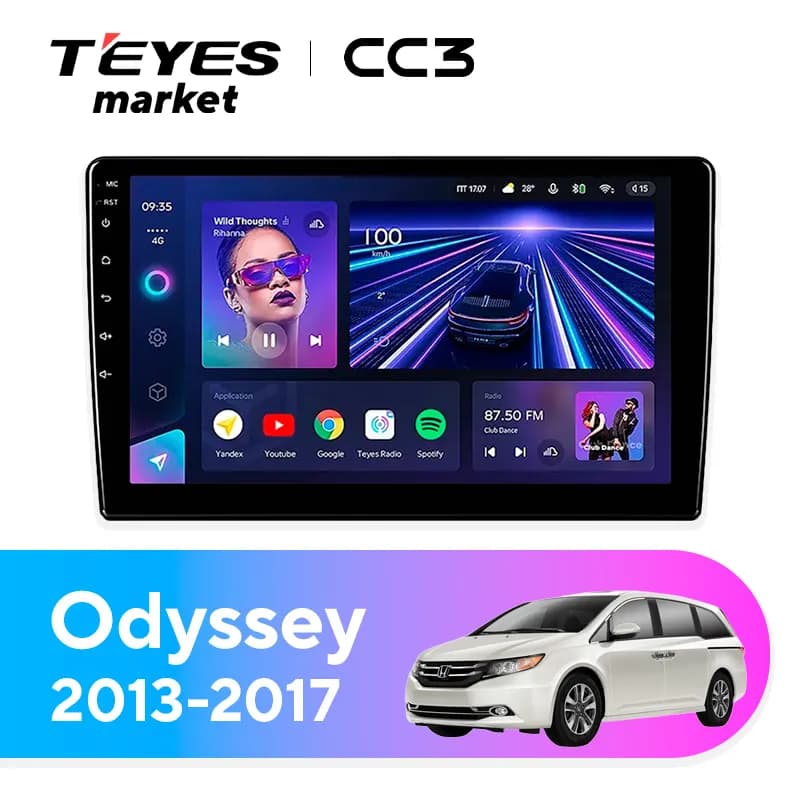 Головное устройство TEYES CC3 4/32 9" для Honda Odyssey 1994-1999