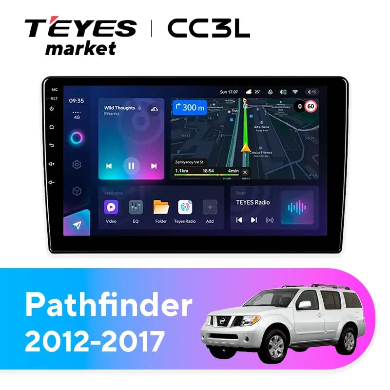 Головное устройство TEYES CC3L 4/64 9" для Nissan Pathfinder 2004-2010