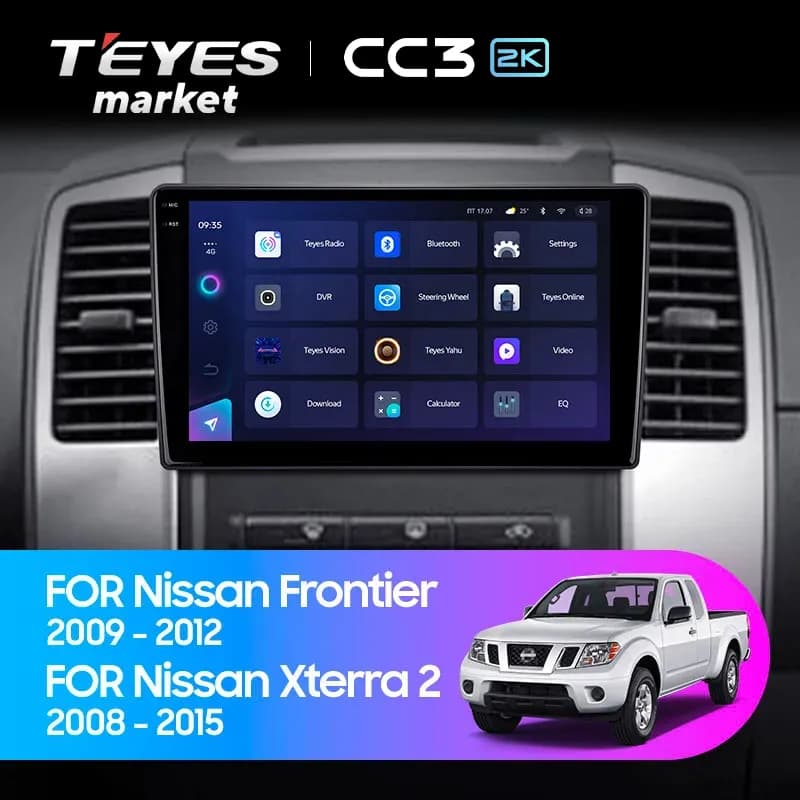 Головное устройство TEYES CC3 2K 4/64 9.5" для Nissan Frontier 2010-2015