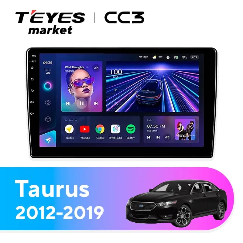 Головное устройство TEYES CC3 6/128 9" для Ford Taurus 2012-2019