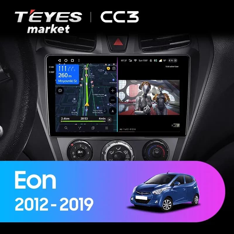 Головное устройство TEYES CC3 4/32 9" для Hyundai Eon 2012-2019