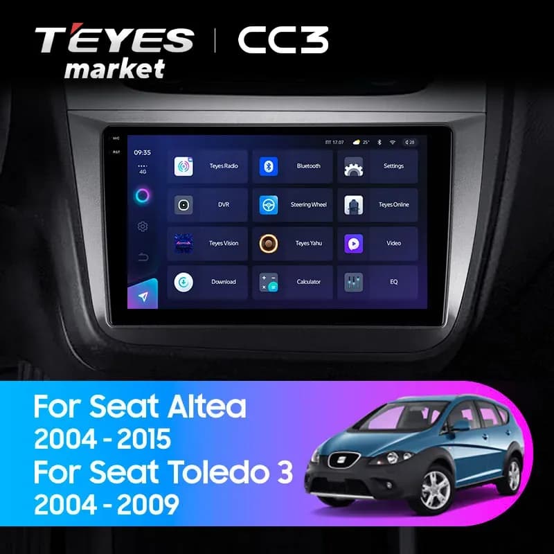 Головное устройство TEYES CC3 6/128 9" для SEAT Toledo 2004-2009