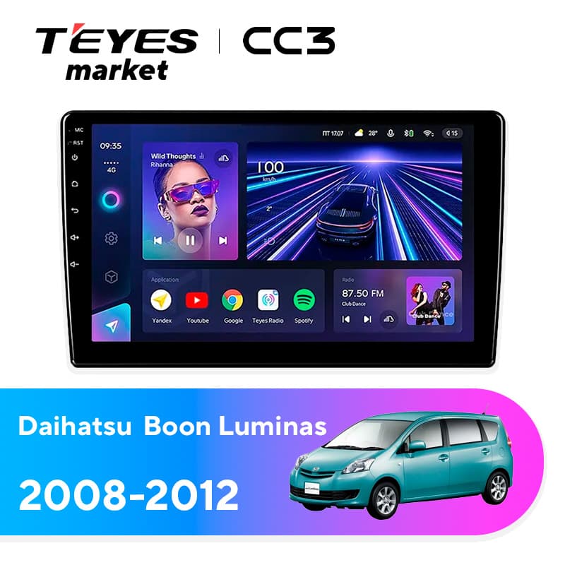 Головное устройство TEYES CC3 4/32 10.2" для Daihatsu Boon Luminas 2008-2012