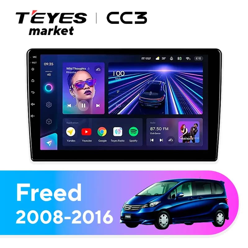 Головное устройство TEYES CC3 4/32 10.2" для Honda Freed 2008-2016