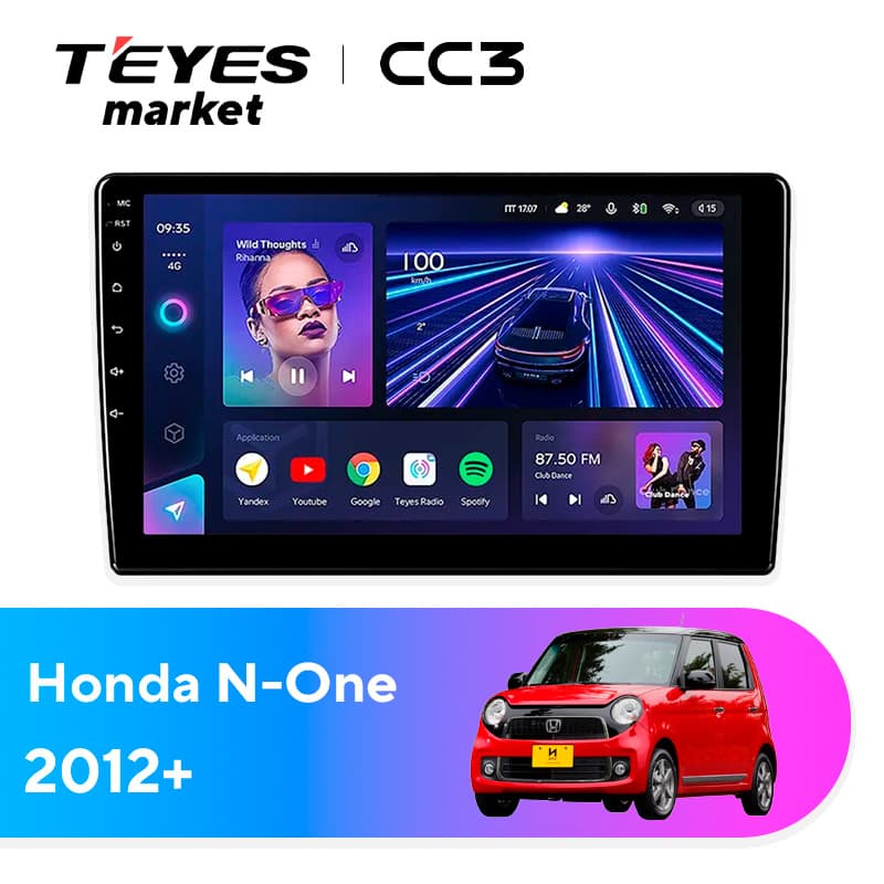 Головное устройство TEYES CC3 4/32 9" для Honda N-One 2012-2023