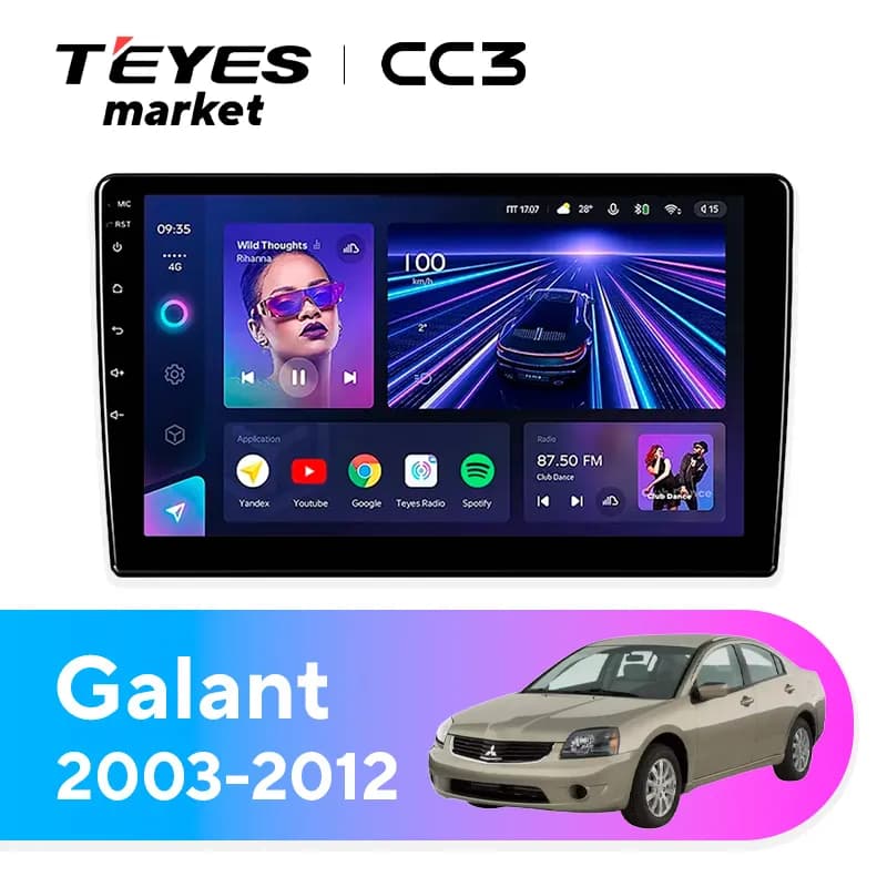 Головное устройство TEYES CC3 4/32 9" для Mitsubishi Grunder 2003-2012