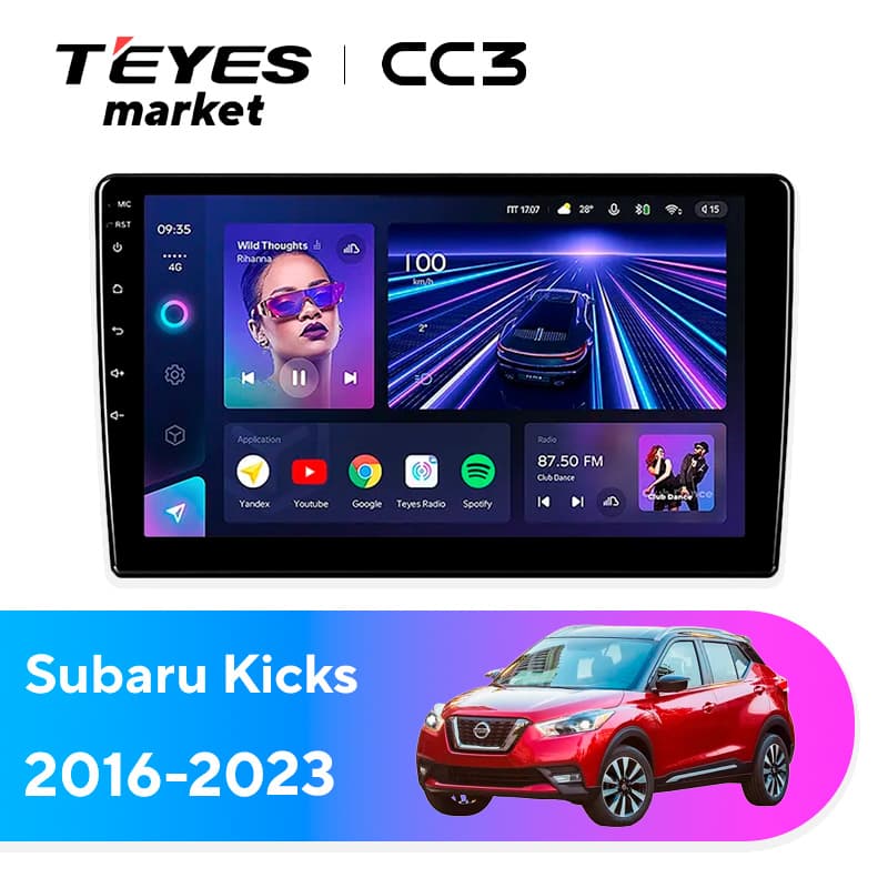 Головное устройство TEYES CC3 4/32 9" для Nissan Kicks 2016-2023