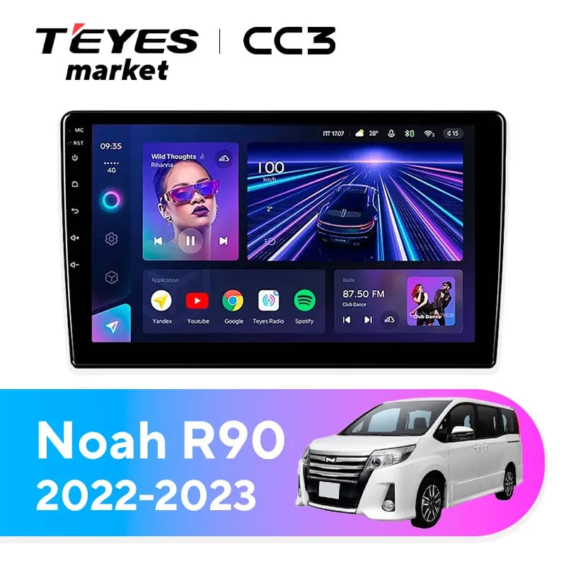 Головное устройство TEYES CC3 4/32 9" для Toyota Voxy 2001-2007