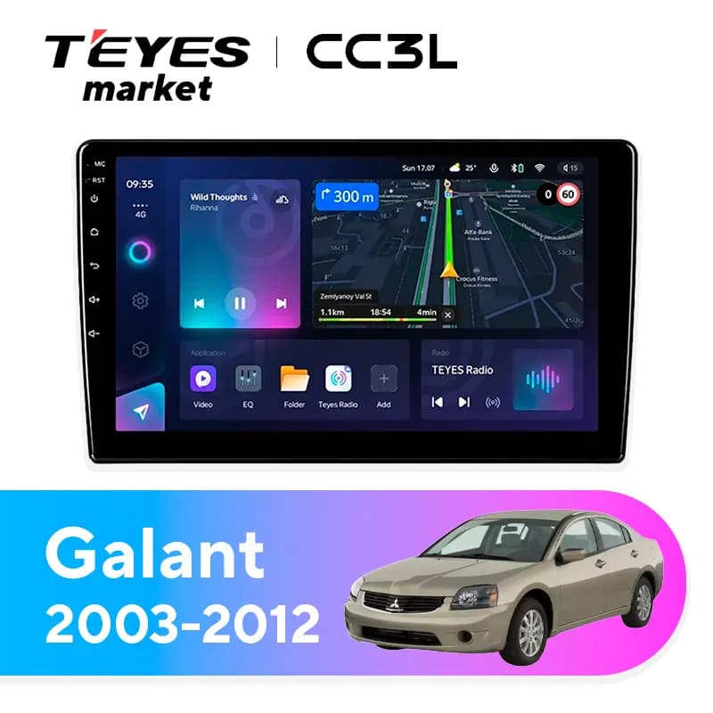 Головное устройство TEYES CC3L 4/64 9" для Mitsubishi Grunder 2003-2012