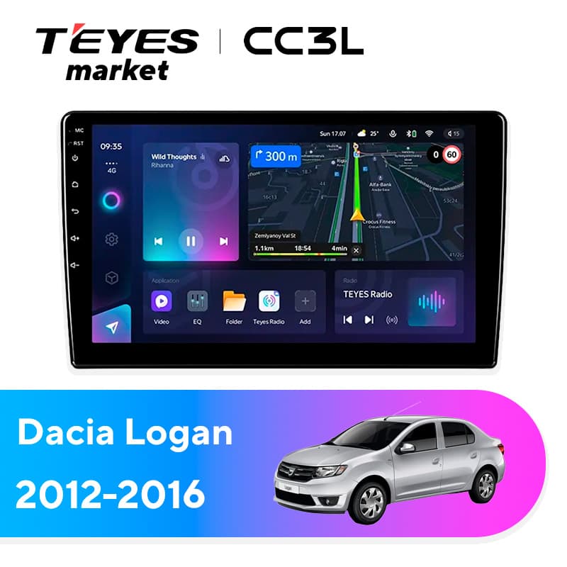 Головное устройство TEYES CC3L 4/64 9" для Renault Sandero 2009-2014