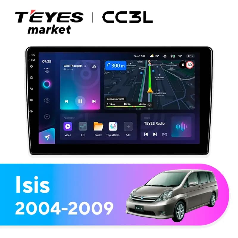 Головное устройство TEYES CC3L 4/64 9" для Toyota Isis 2004-2009