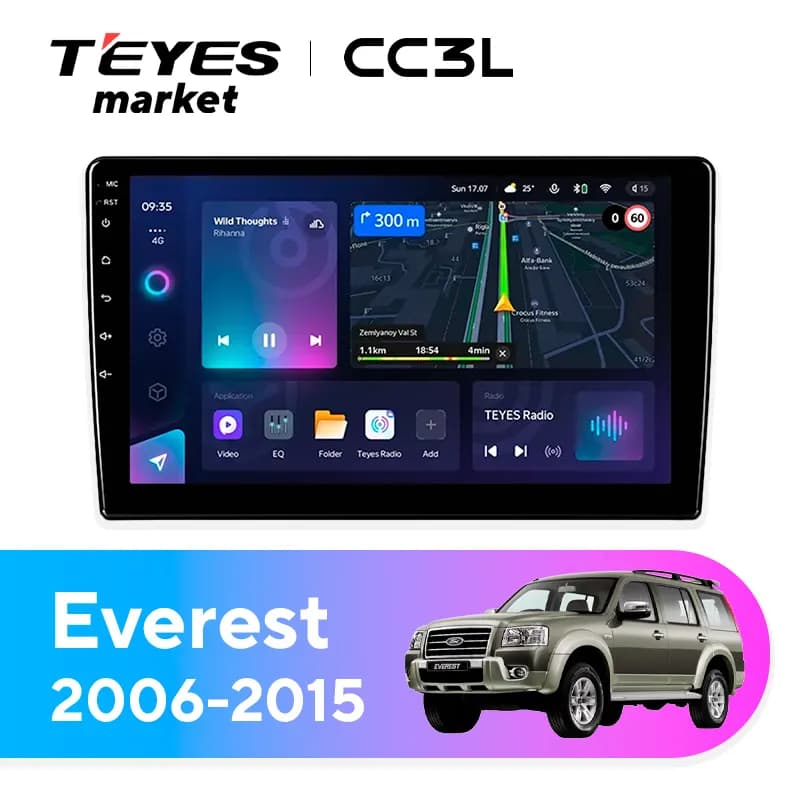 Головное устройство TEYES CC3L 4/32 9" для Ford Everest 2006-2015