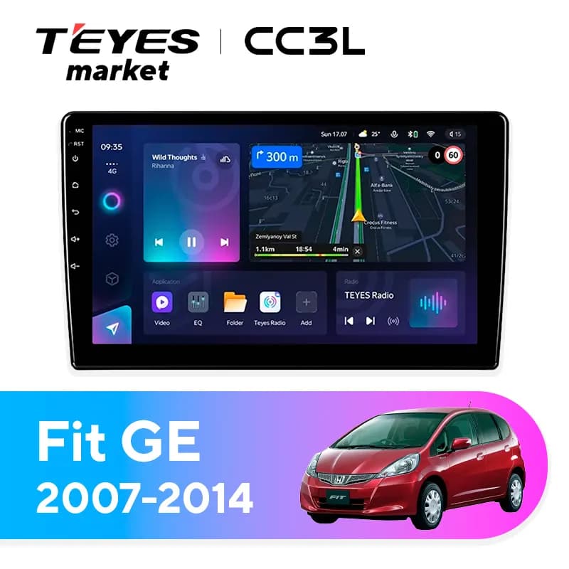 Головное устройство TEYES CC3L 4/32 9" для Honda Fit 2019-2023