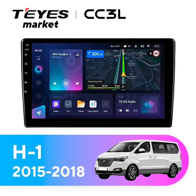 Головное устройство TEYES CC3L 4/32 9" для Hyundai i800 2015-2018