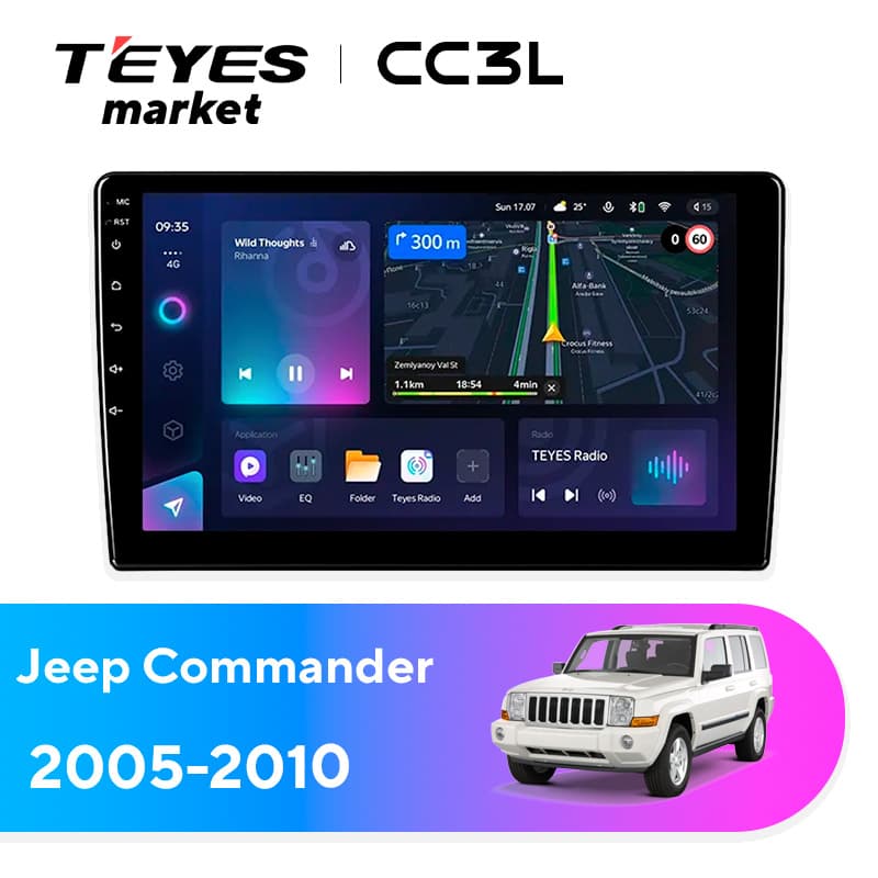 Головное устройство TEYES CC3L 4/32 9" для Jeep Commander 2005-2010