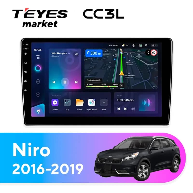 Головное устройство TEYES CC3L 4/32 9" для Kia Niro 2016-2019
