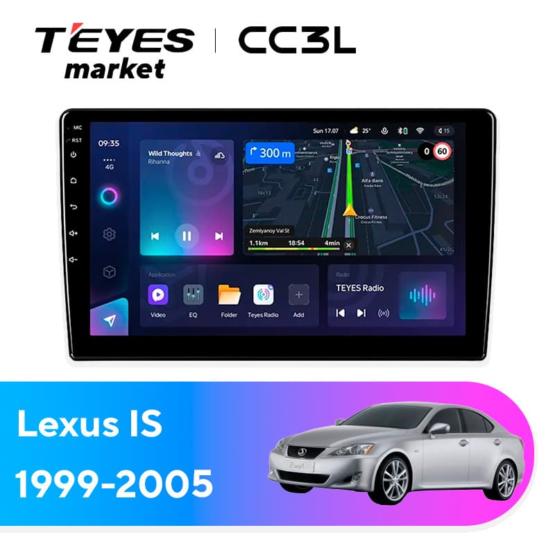 Головное устройство TEYES CC3L 4/32 9" для Lexus IS 1999-2005