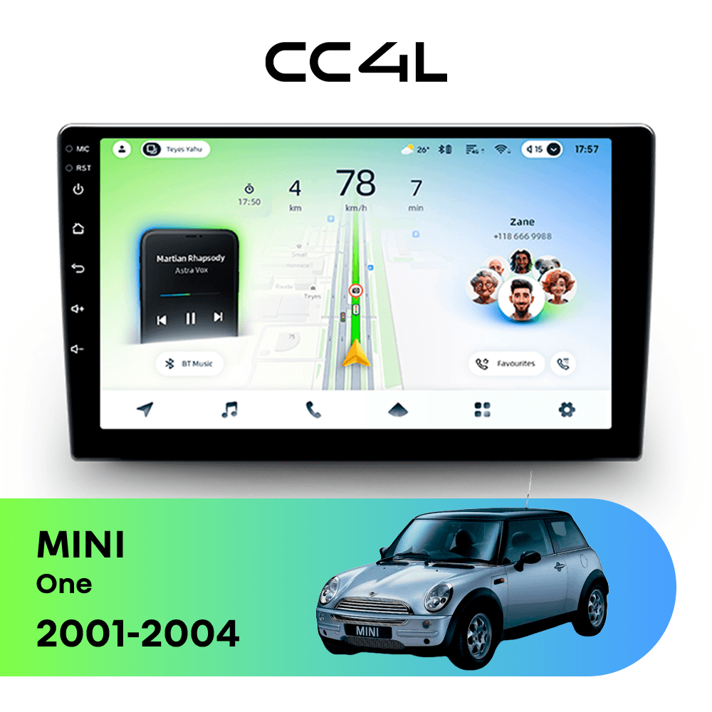 Магнитола TEYES CC4L 6/64 9" для MINI One 2001-2004