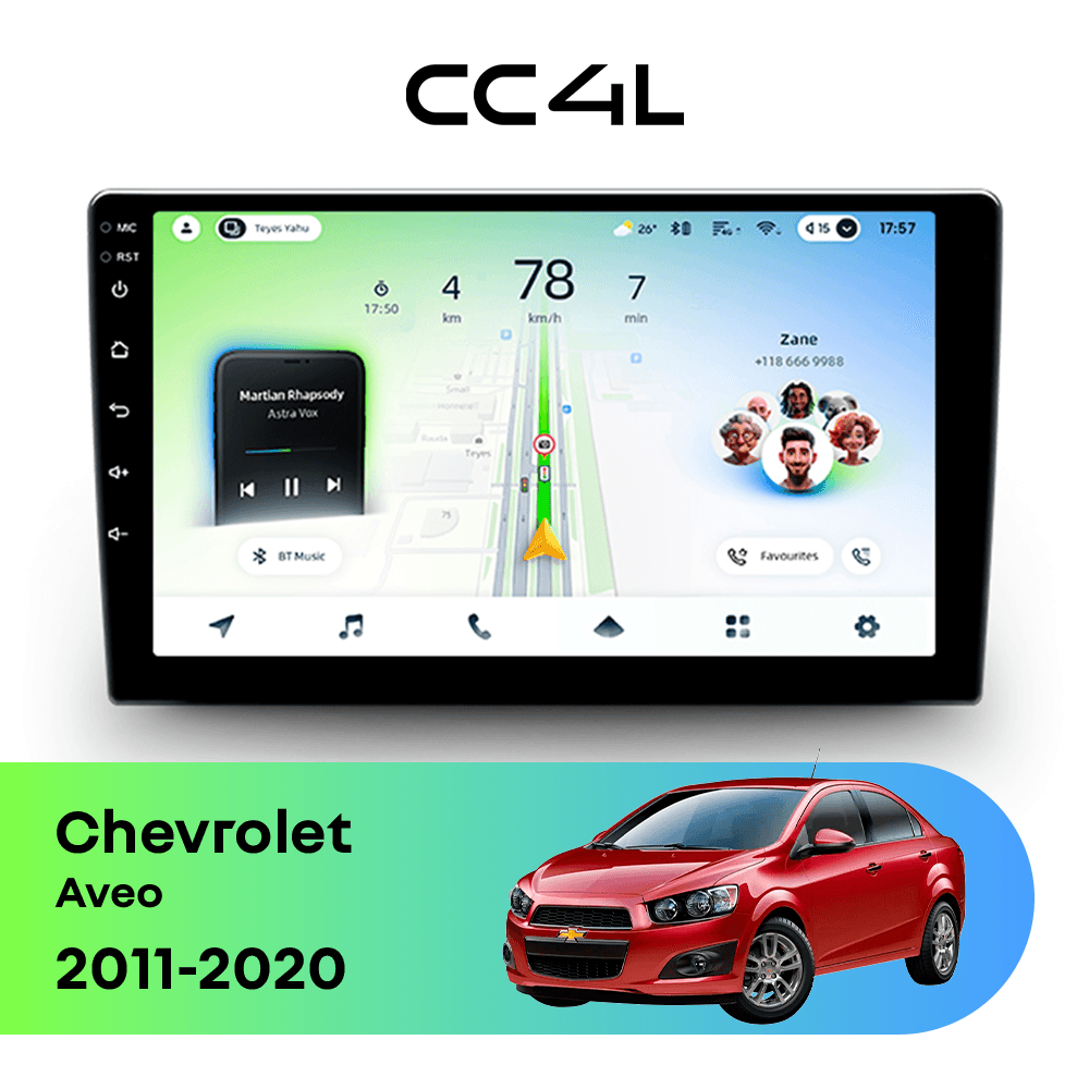 Магнитола TEYES CC4L 6/64 9" для Chevrolet Aveo 2011-2020