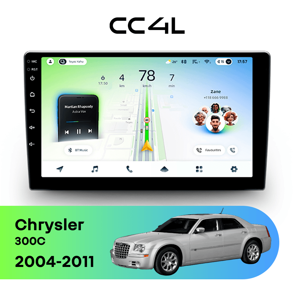 Магнитола TEYES CC4L 6/64 9" для Chrysler 300C 2004-2011