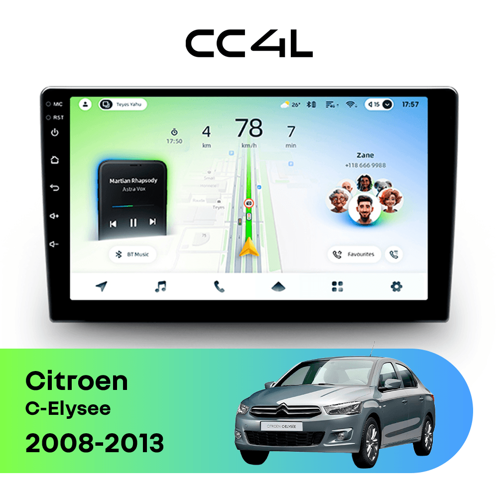Магнитола TEYES CC4L 6/64 9" для Citroen DS4, DS5, DS6 2015-2018
