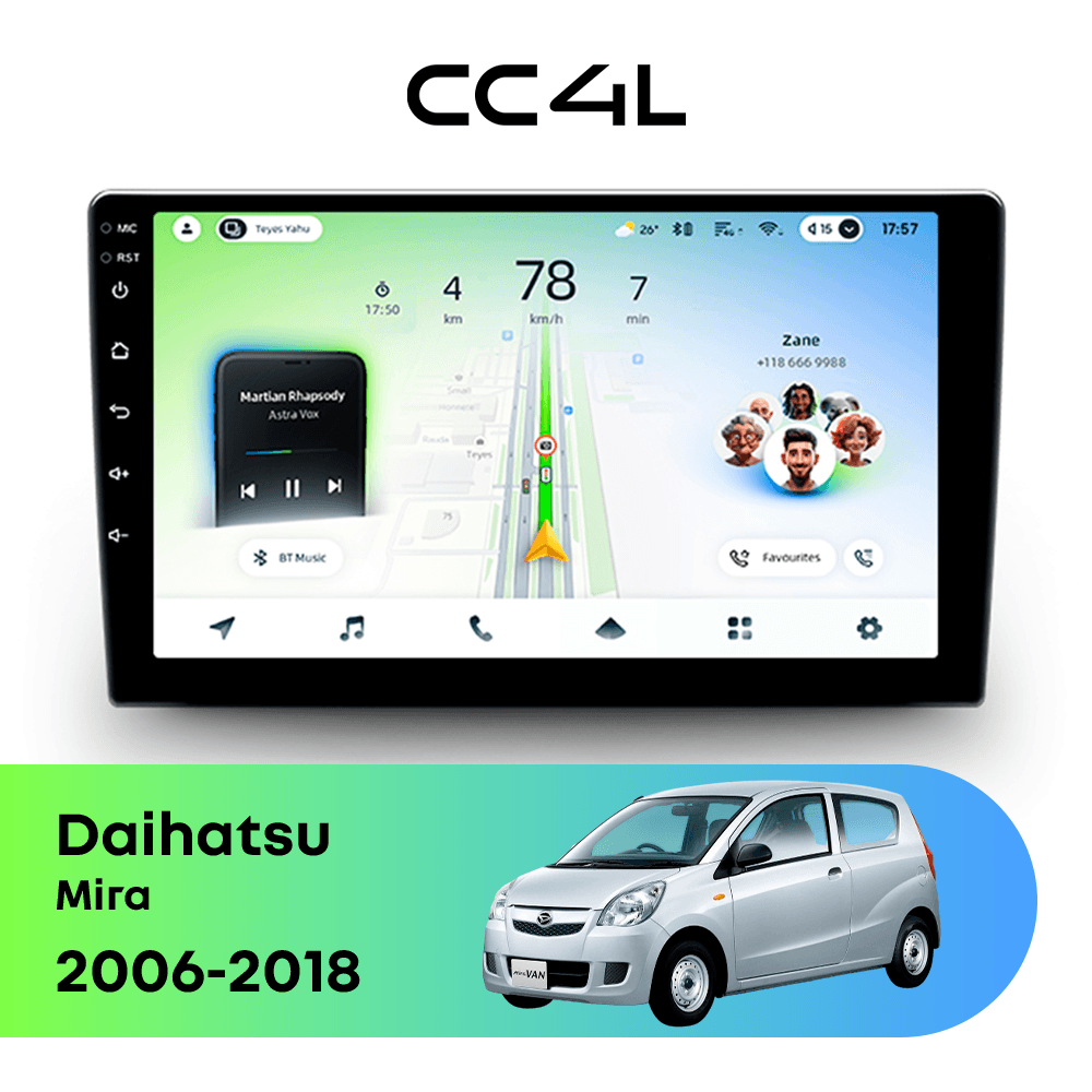 Магнитола TEYES CC4L 6/64 9" для Daihatsu Mira 2006-2018