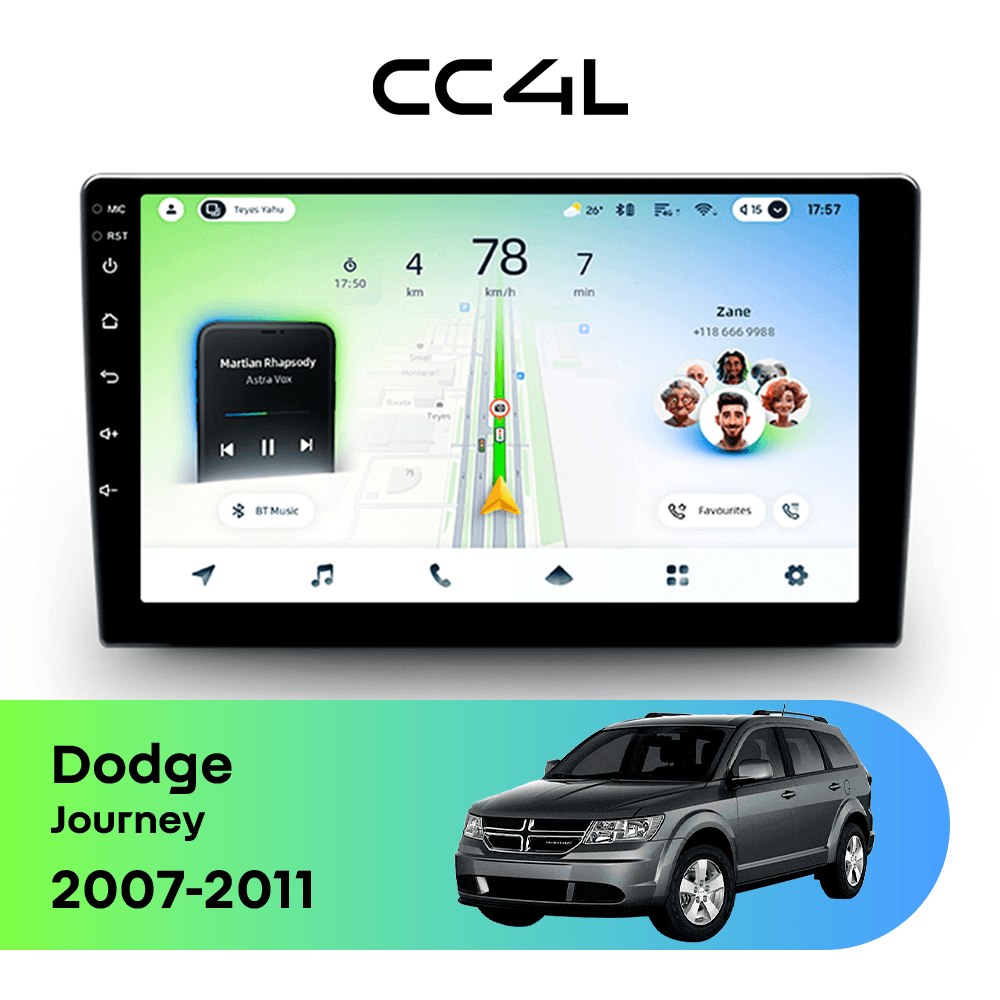 Магнитола TEYES CC4L 6/64 9" для Dodge Journey 2007-2011