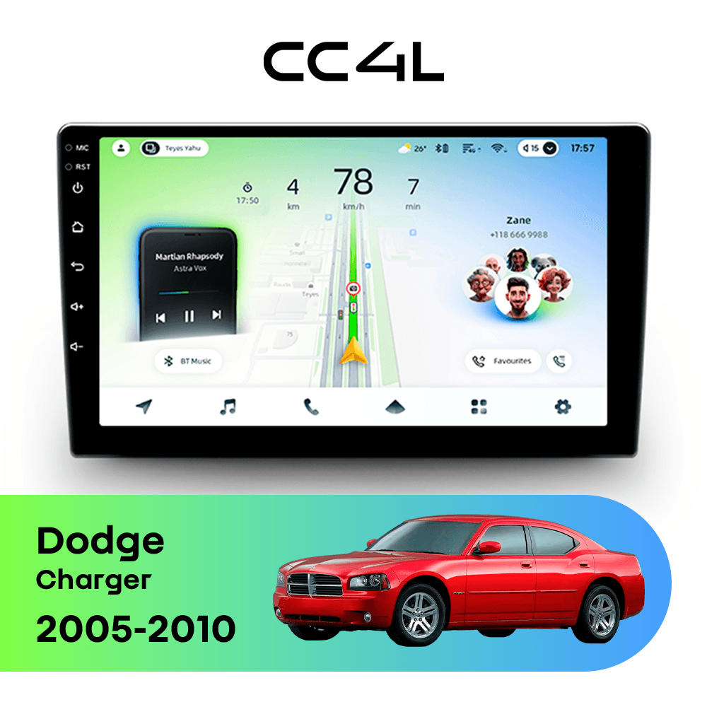 Магнитола TEYES CC4L 6/64 9" для Dodge Magnum 2003-2007