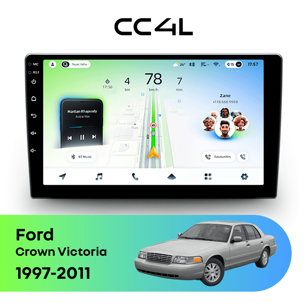 Магнитола TEYES CC4L 6/64 9" для Ford Crown Victoria 1997-2011