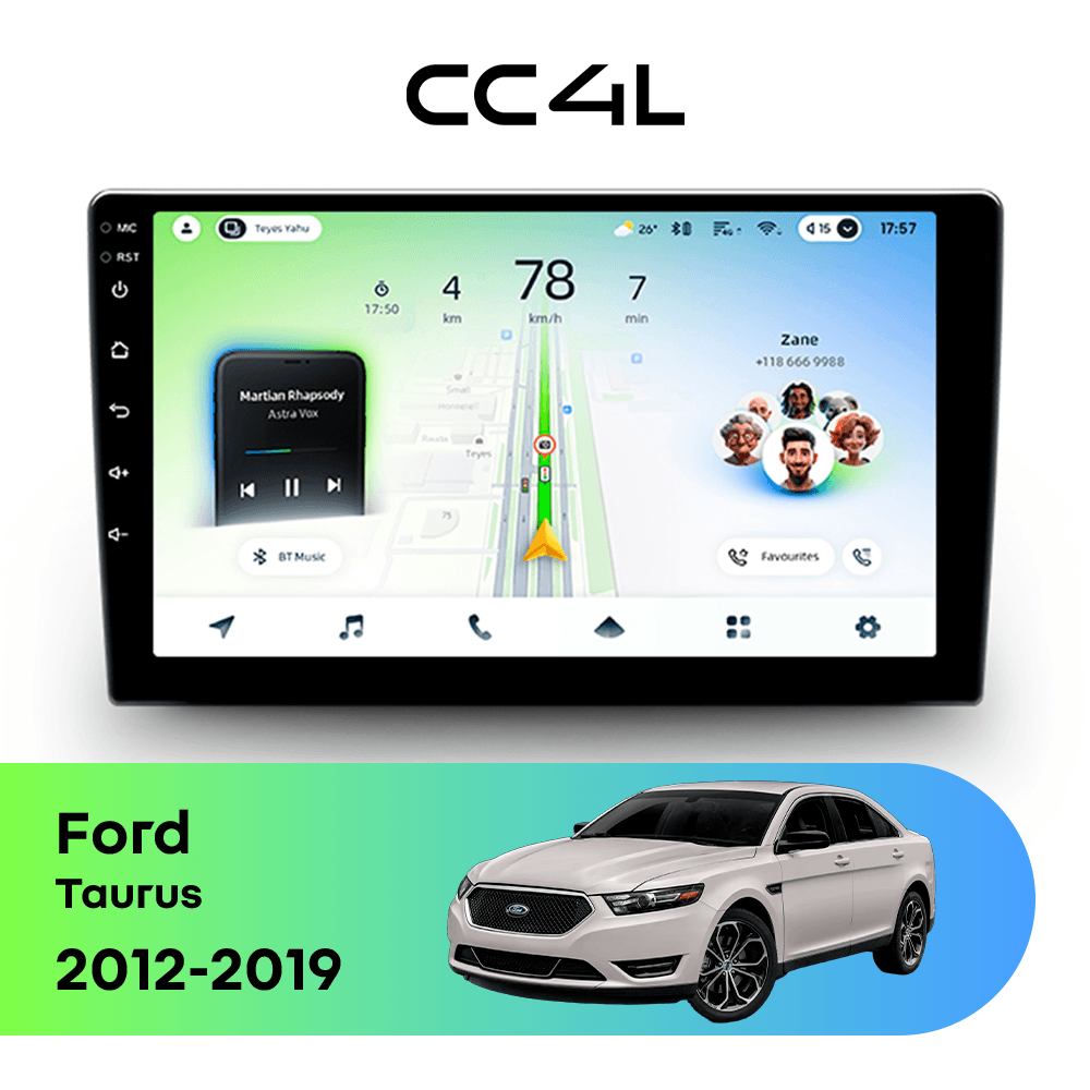 Магнитола TEYES CC4L 6/64 9" для Ford Taurus 2012-2019
