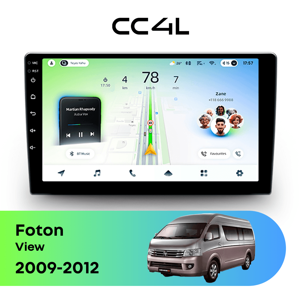 Магнитола TEYES CC4L 6/64 9" для Foton View 2009-2012