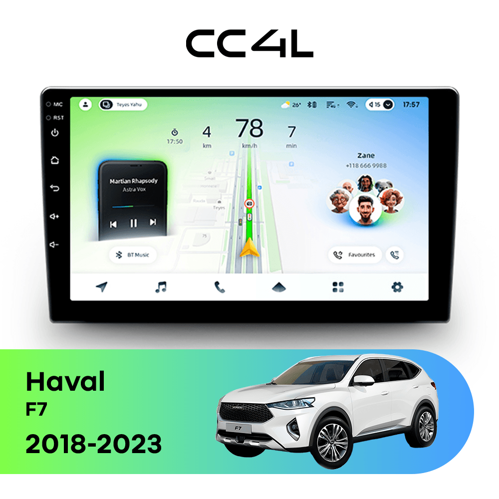 Магнитола TEYES CC4L 6/64 9" для Haval F7 2018-2023